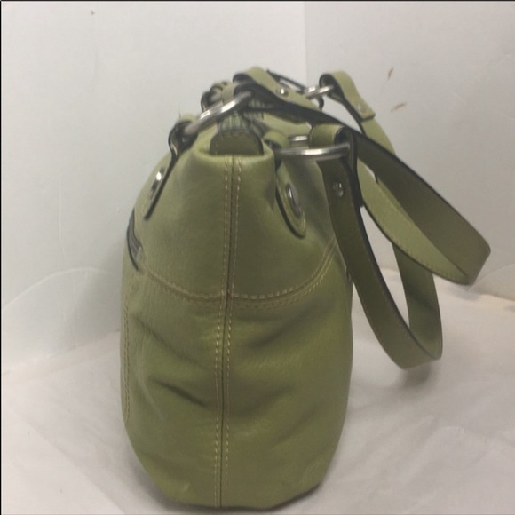 Fossil Hanover Top Zip Shoulder Bag Purse Lime - Picture 4 of 13